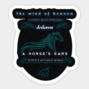 A Horse Is To Fly Without Wings Sticker - the wind of heaven by Mirak-design